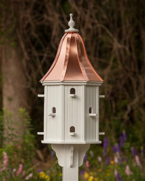 vinyl or metal bird houses|vinyl bird houses with copper roof.